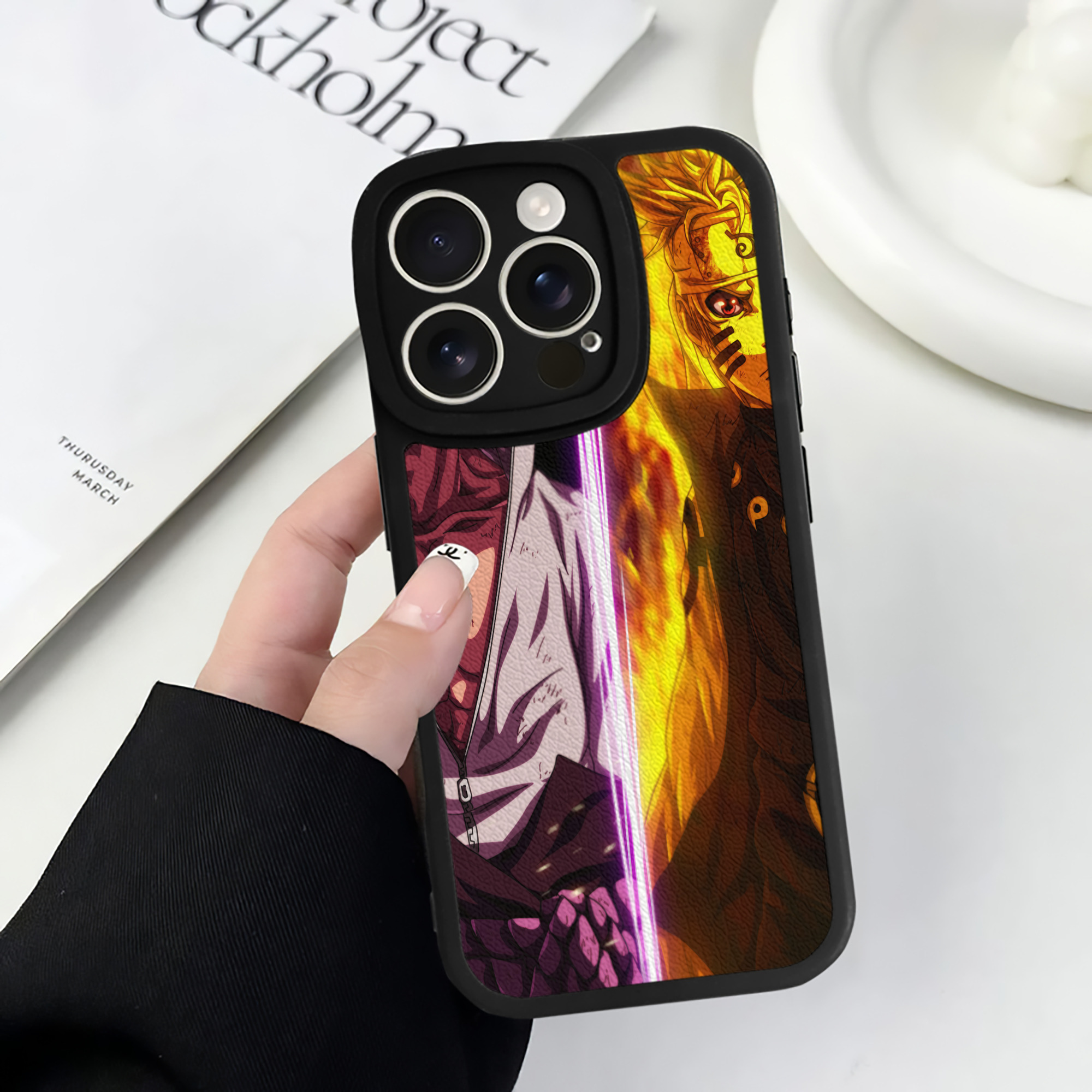 （画像用） NARUTO -ナルト- NARUTO -ナルト- 疾風伝 【iPhone 16シリーズ対応】シリコンスマホケース（レザー調） 材質：シリコン